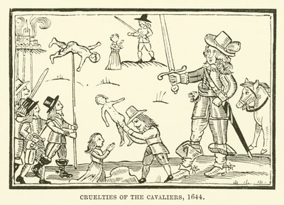 Kavalerernes grusomheder, 1644 af English School